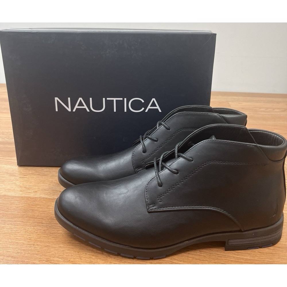 Nautica Largo Chukka Boots Men's Size 10 Black NEW